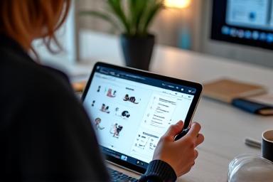 UI/UX-Designer bei der Arbeit an Wireframes